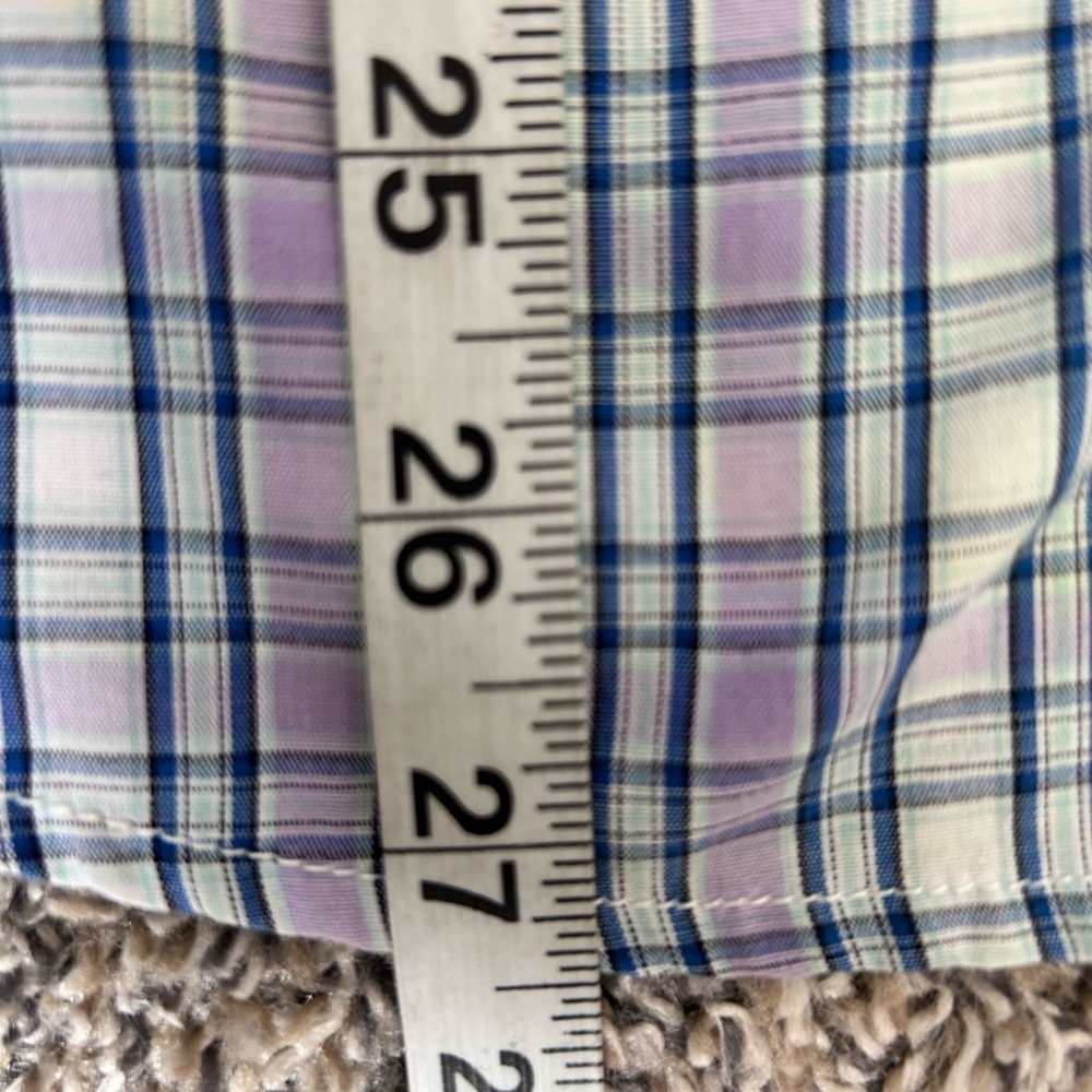 Nautica Boys Button up Dress Shirt in purple and blue size Large 14/16 - Picture 7 of 8